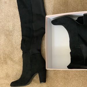 Black over the knee boots